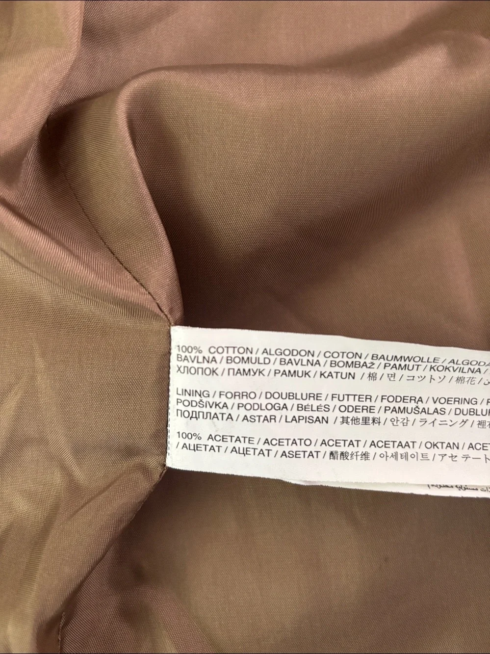 Mango MNG Suit Cotton‎ Doble-Breasted Trench Coat Jacket Size L